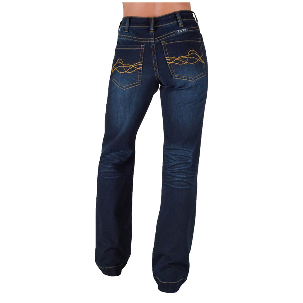 Cowgirl Tuff Apparel Cowgirl Tuff Women's Flex Dark Denim High Rise Platinum Jeans