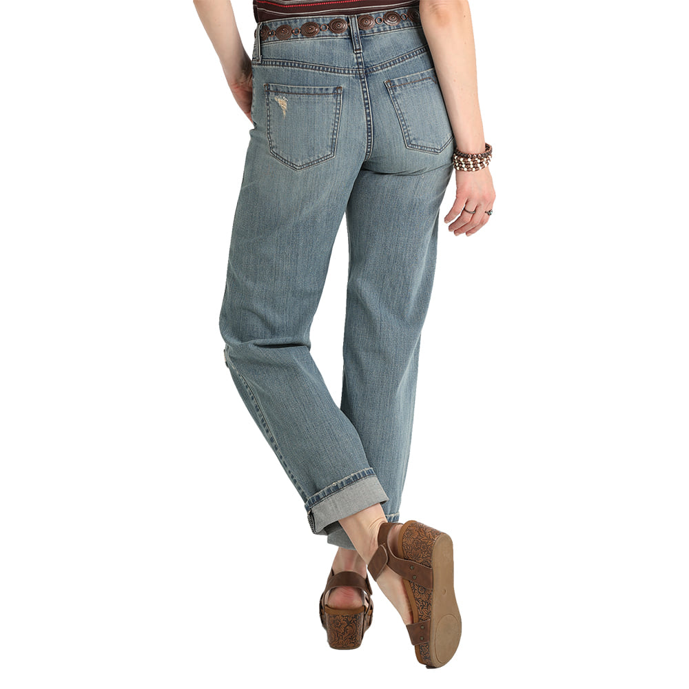 Cruel Girl Apparel Cruel Girl Hannah Women's Boyfriend Moderate Rise Crop Jeans