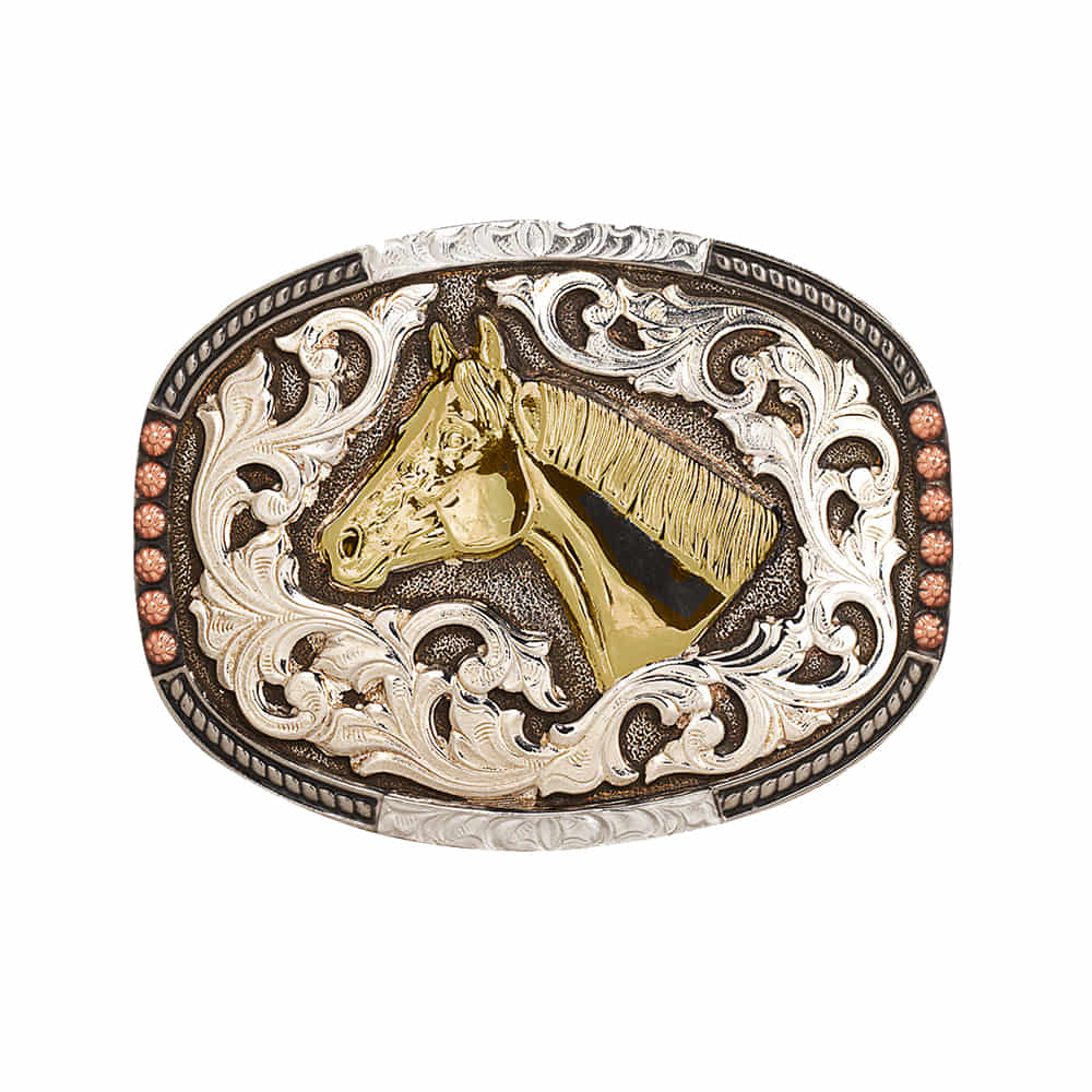 Crumrine Apparel Crumrine Horse Head Motif Belt Buckle