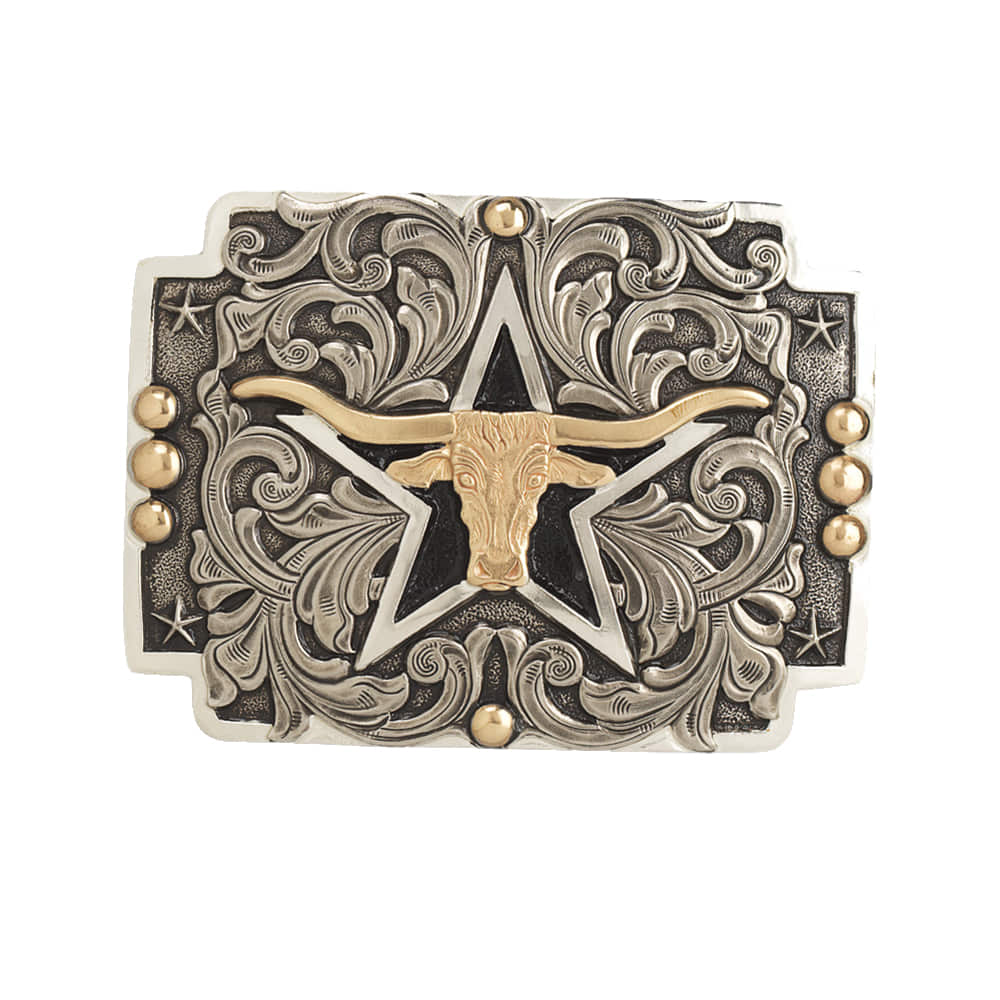 Crumrine Apparel Crumrine Longhorn Motif Belt Buckle