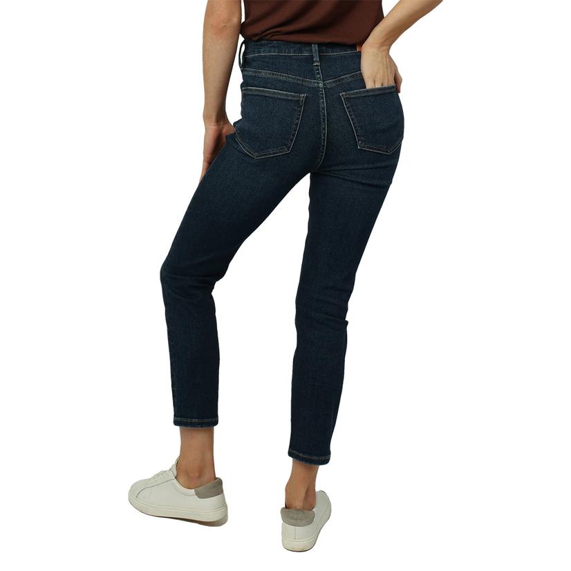 Dear John Denim Apparel Dear John Denim Dark Wash Stella Super High Rise Cropped Straight Leg Women's Jean
