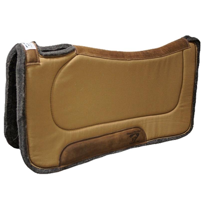 Diamond Wool Pad CO Tack 32"X32" / Tan Diamond Wool Contoured Felt Ranch Saddle Pad 32 x 32