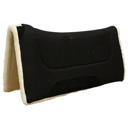 Diamond Wool Pad CO Tack Black / 32"X32" Diamond Wool Contoured Comfort Cutter 32 X 32 Western Saddle Pad