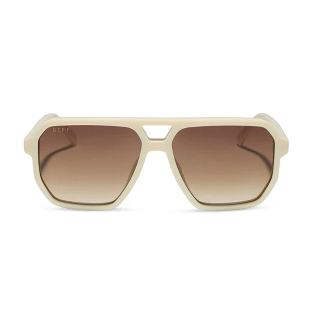 Diff Eyewear Apparel Diff Eyewear Cameron Navigator Courtside Ivory Sunglasses
