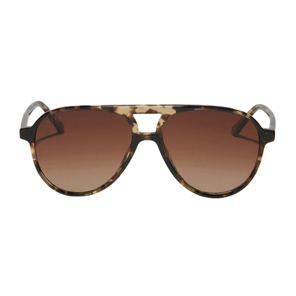 Diff Eyewear Apparel Diff Eyewear Tasca II Espresso Tortoise Brown Gradient Sunglasses