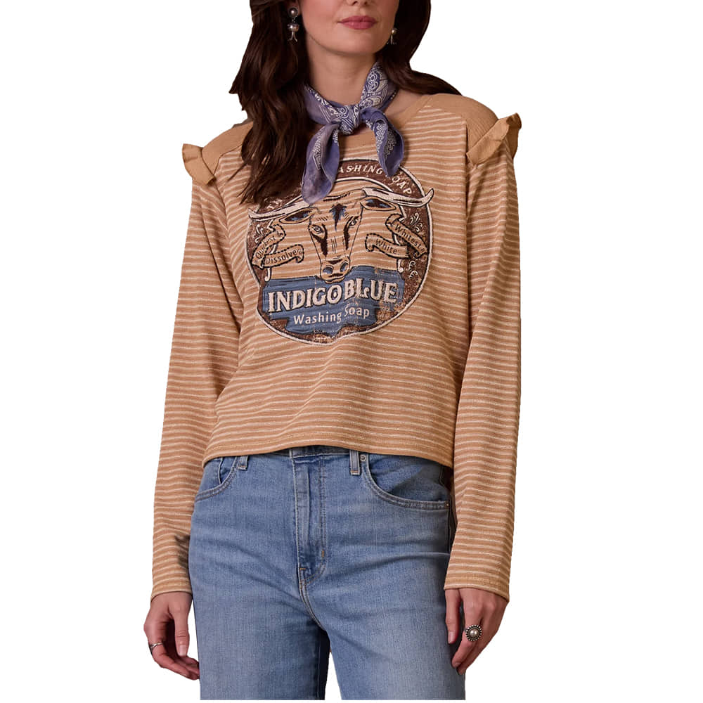 Double D Ranch Apparel Double D Ranch Women's Cobblestone Indigo Blue Washington Soap Shirt