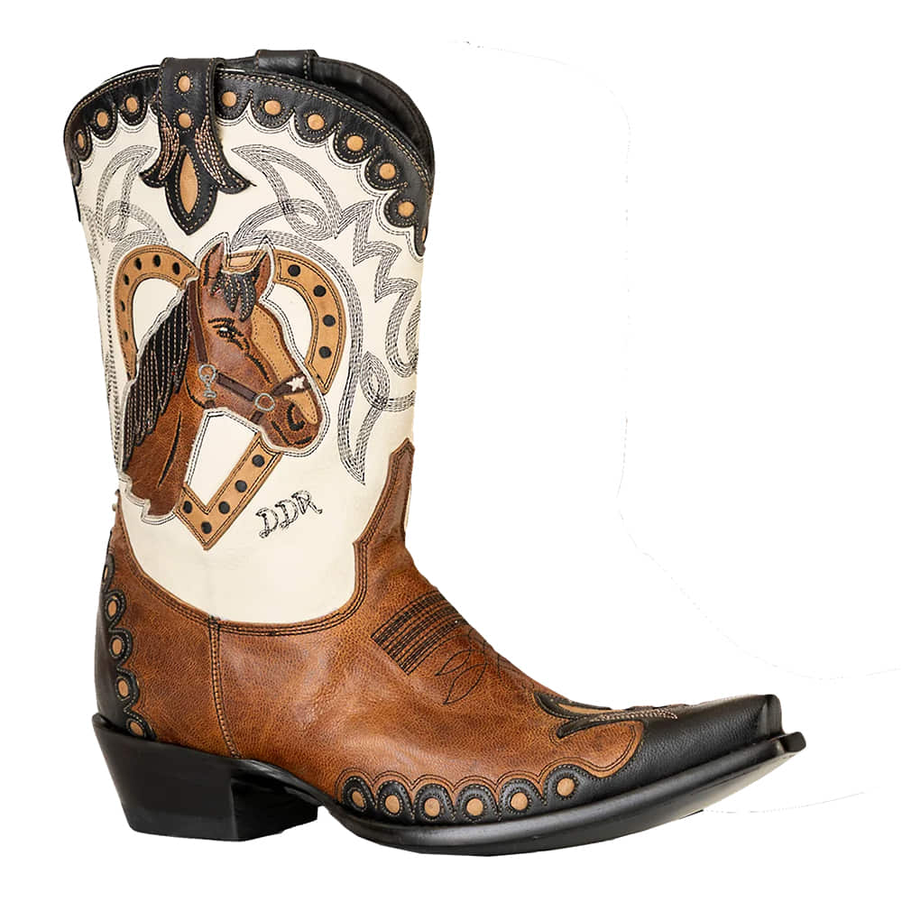 Double D Ranch Footwear HORSE CULTURE BONE NATURAL