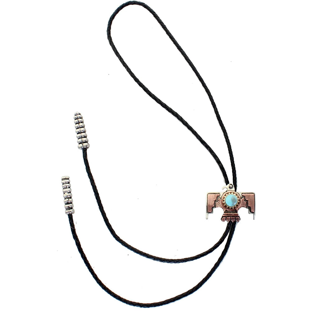 Double J Saddlery Jewelry Double J Saddlery Vestige Bolo Style Necklace in Black Braided Bolo Leather