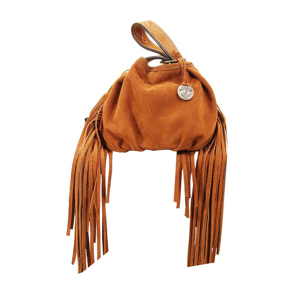 Double J Saddlery Other Double J Saddlery Toast Suede Wristlet Pouch Purse with Brown Vintage JJ Logo Bottom