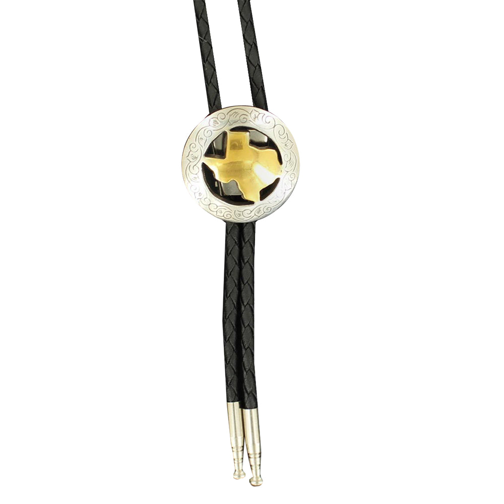Double S Jewelry Double S Silver and Gold Texas Bolo Tie