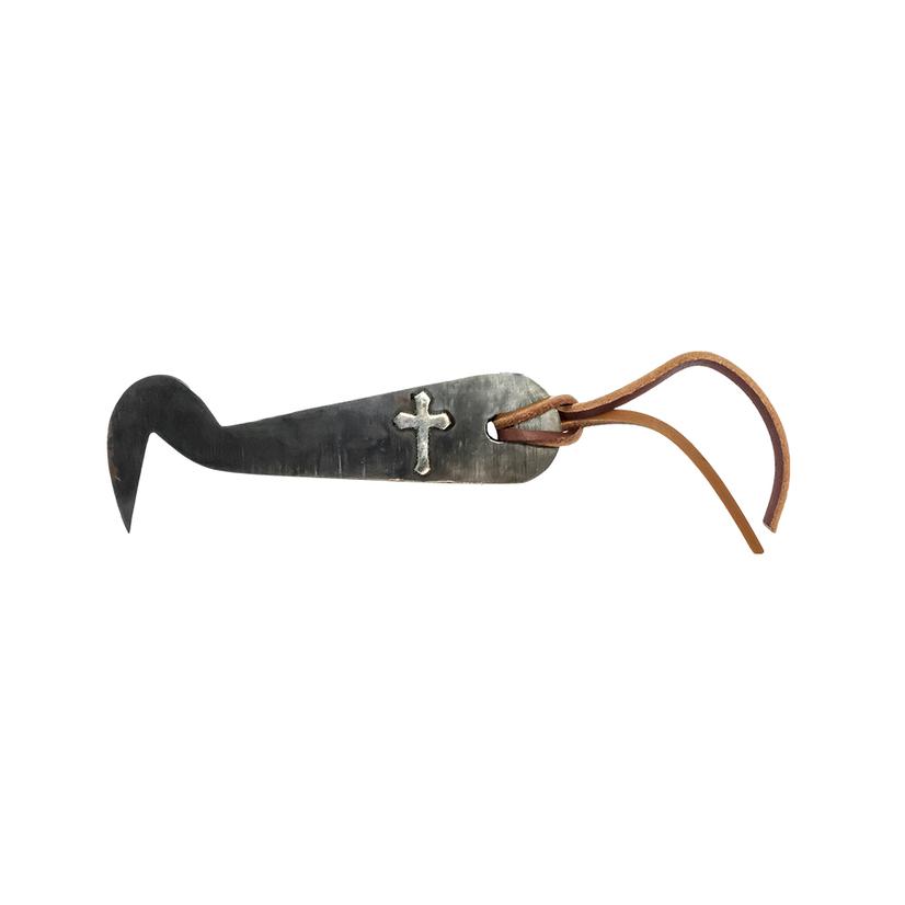 Easton Bit & Spur Supplies Black/Silver / 5 Easton Bit And Spur Hoof Pick With Cross Design