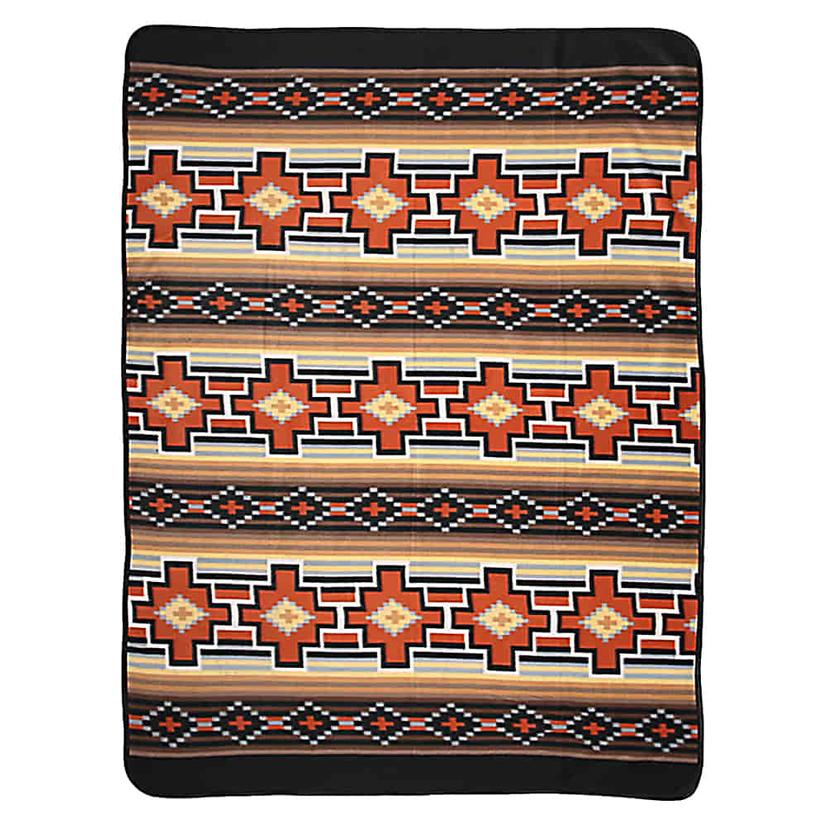 El Paso Saddle Blanket Home Decor Multi / 60X80 El Paso Saddle Blanket Fleece 60"x80" Lodge Blanket