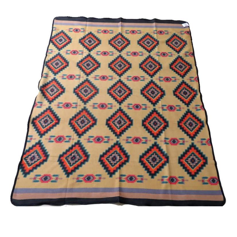 El Paso Saddle Blanket Home Decor Multi / 60X80 El Paso Saddle Blanket Fleece Lodge Blanket #27A