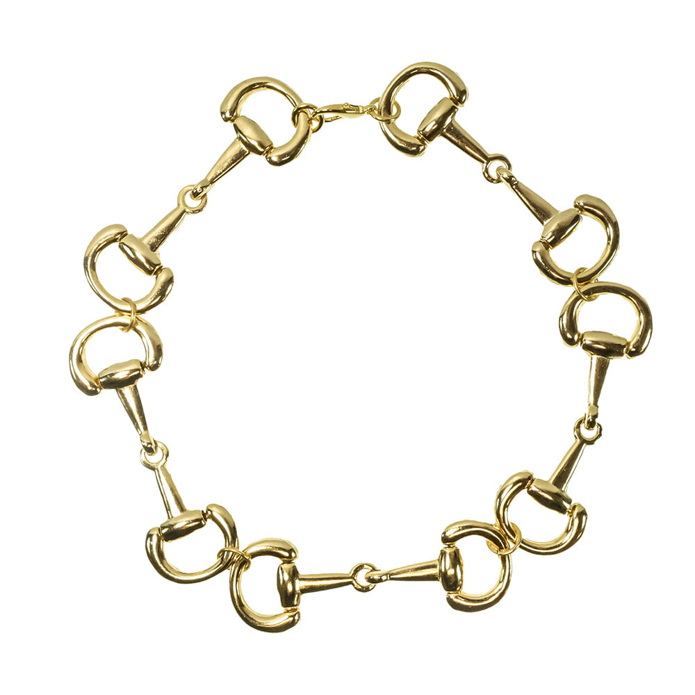 Erin Knight Designs Jewelry 16 Inch Erin Knight Designs Gold Snaffle Bit Necklace