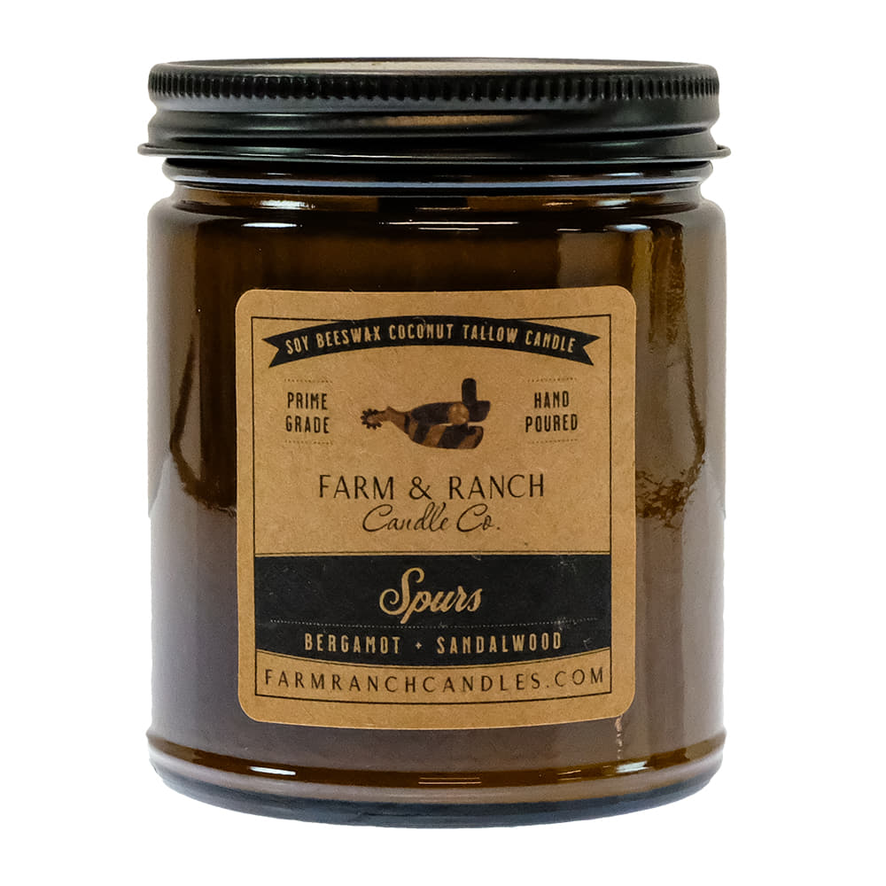 Farm and Ranch Candle Co. Home Decor Farm and Ranch Candle Co. Spurs Candle with Bergamot and Sandalwood Scent