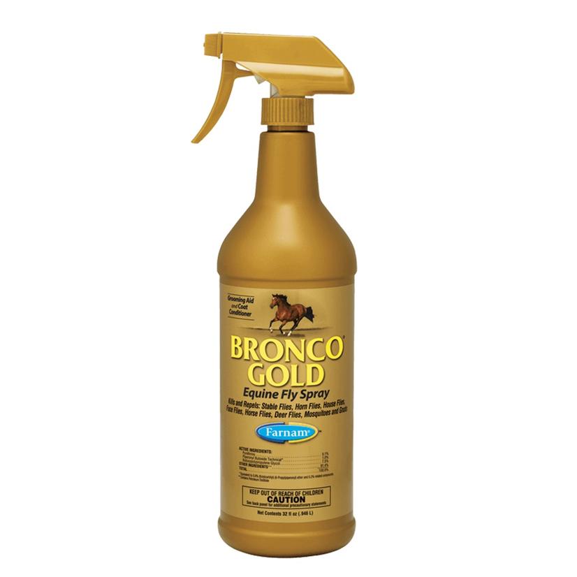 Farnam Supplies 32oz Bronco Gold Fly Spray 32oz.
