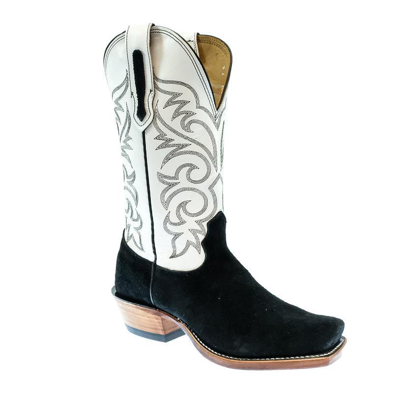 Fenoglio Footwear Fenoglio Custom White Glazed Black Italian Roughout Women's Boots