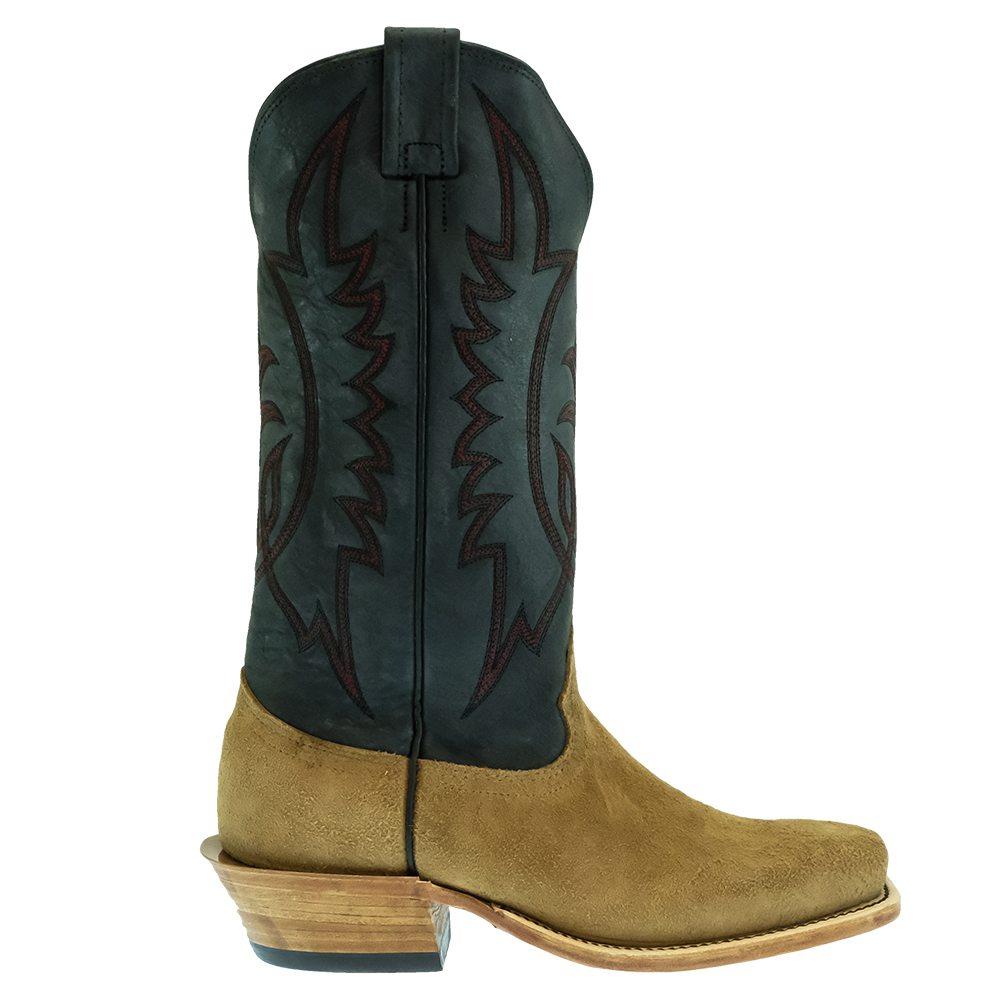 Fenoglio Footwear Fenoglio Men's Natural Brown Rowdy Roughout with Black Upper Boots