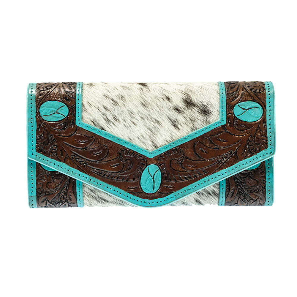 Haute Southern Hyde Other Haute Southern Hyde By Beth Marie Cowhide Turquoise Vibes Wallet