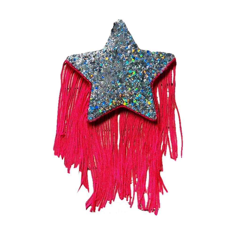 Heavenly Divine Creations Other Heavenly Divine Creations Star with Neon Pink Fringe Leather