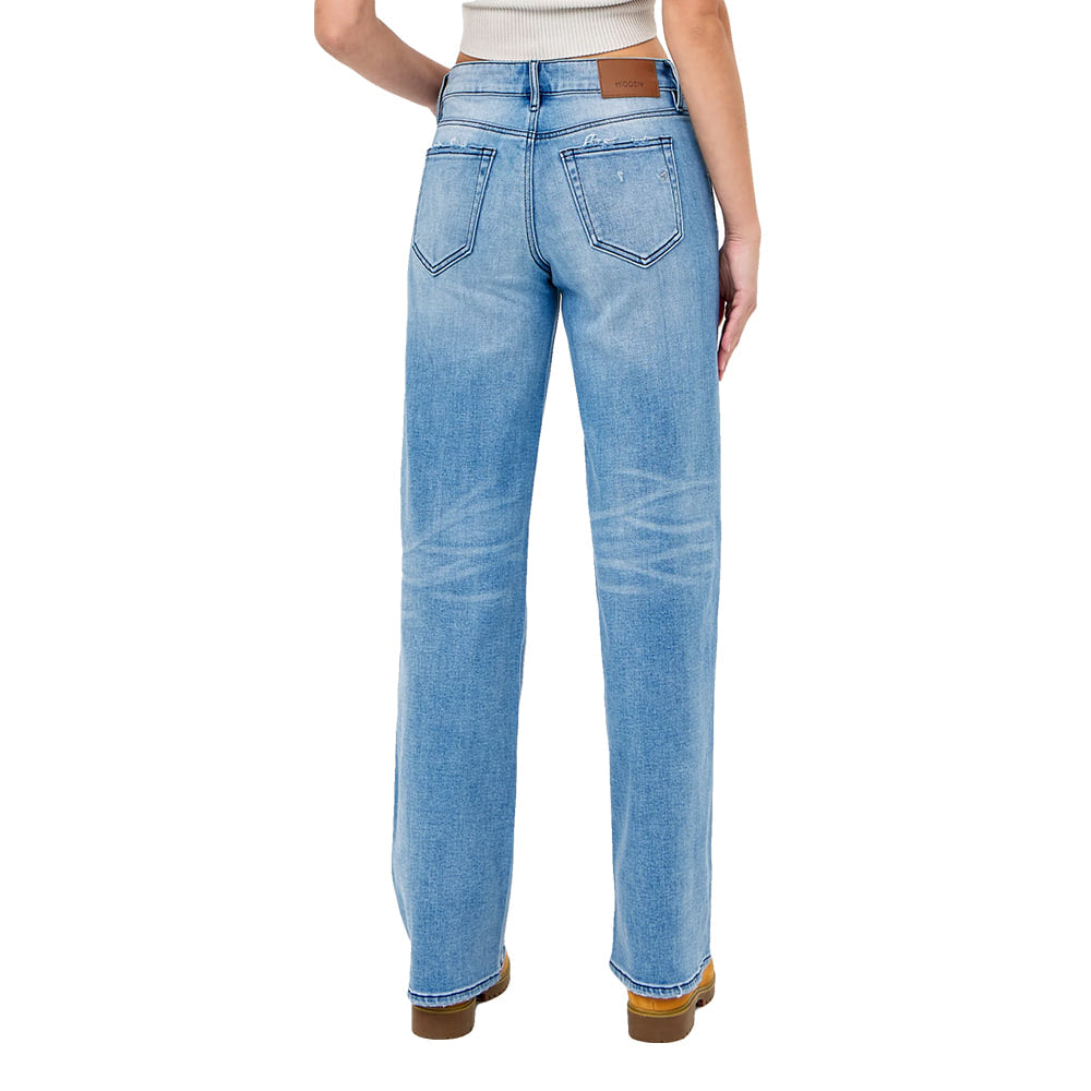 Hidden Apparel Hidden Women's Medium Wash Distressed Stretch Dad Jeans