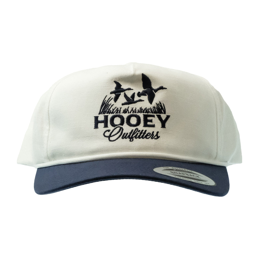 Hooey Hats Hooey White and Navy Decoy Cap