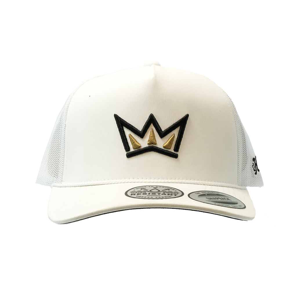 Hooey Hats Hooey White Sage Kimzey with Black and Yellow Logo Trucker Cap