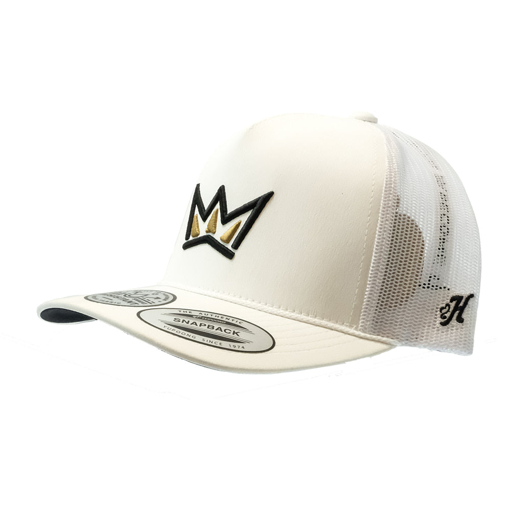Hooey Hats Hooey White Sage Kimzey with Black and Yellow Logo Trucker Cap