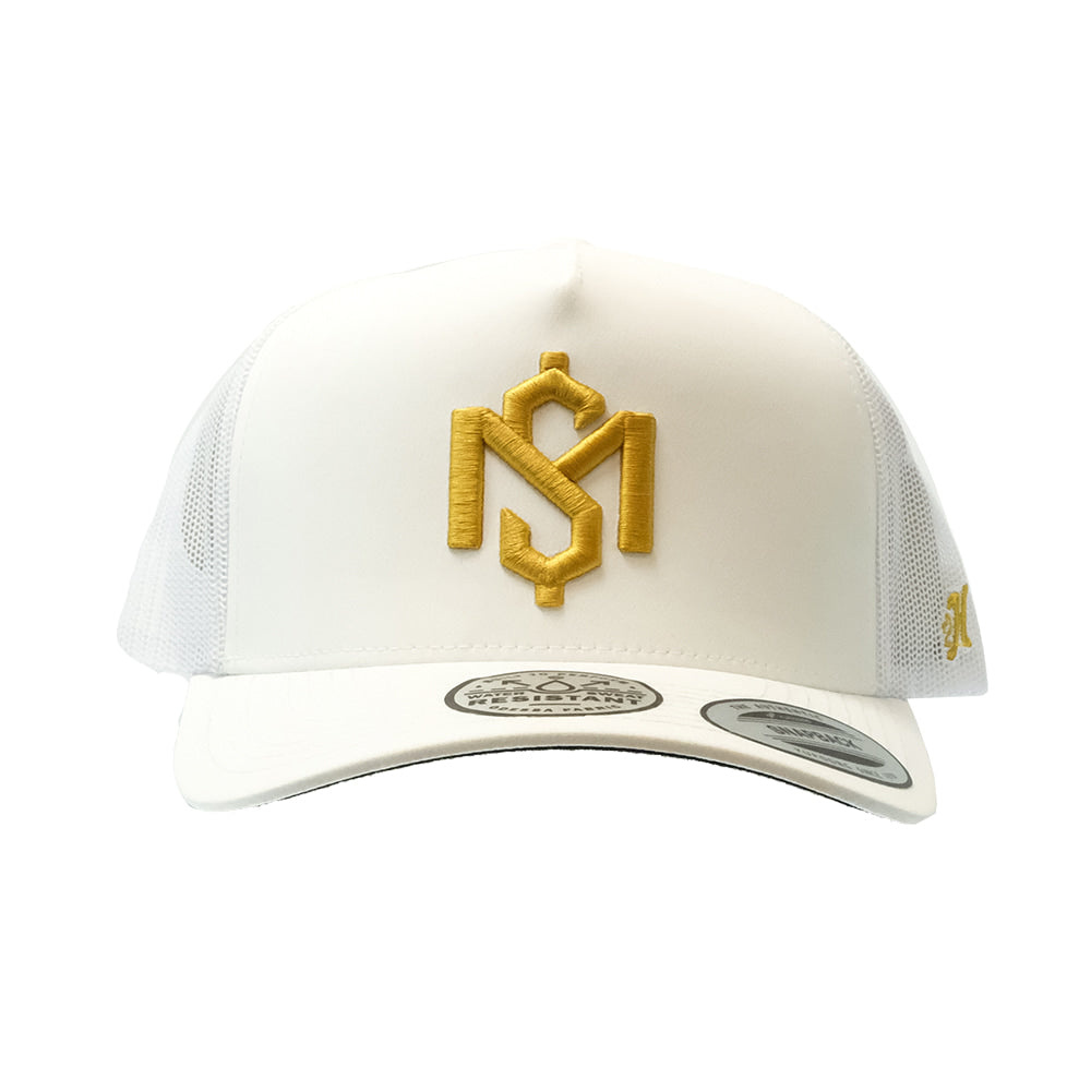 Hooey Hats Hooey White Shad Money Mayfield with Yellow Logo Trucker Cap