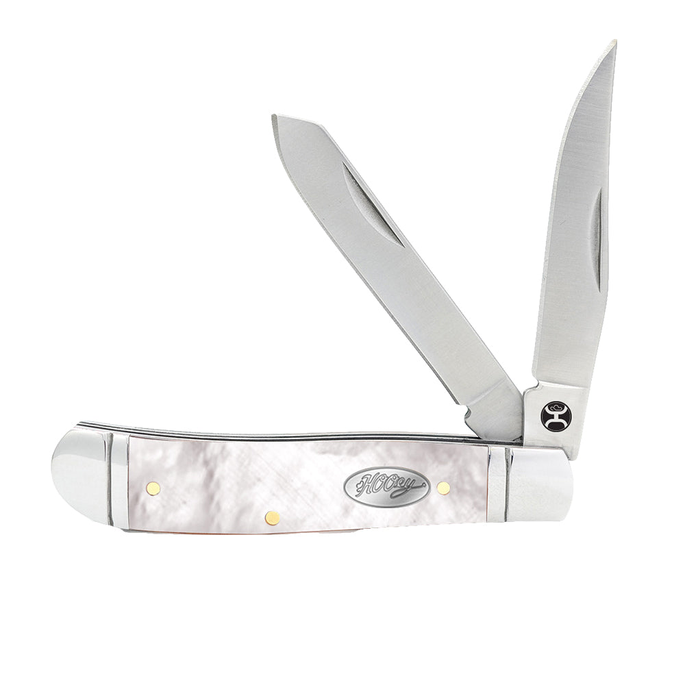 Hooey Knives Hooey Mother of Pearl Trapper Knife