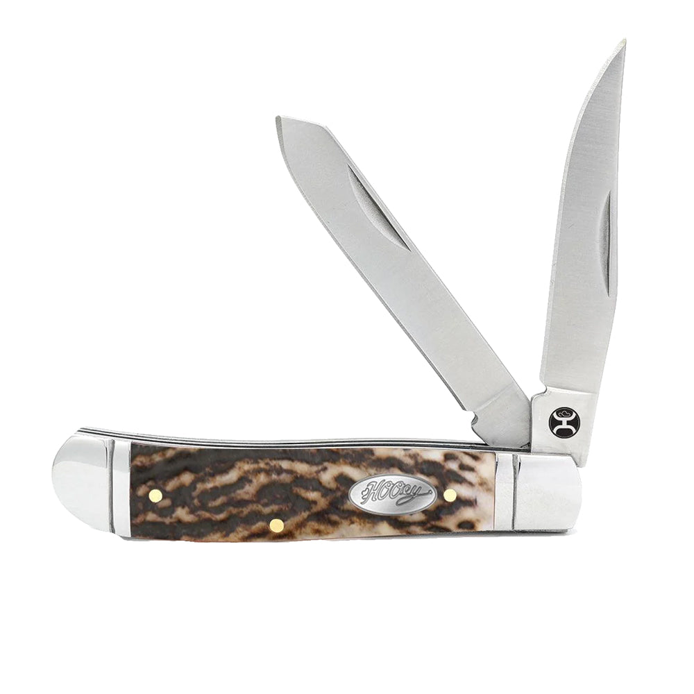 Hooey Knives Hooey Stag Trapper Knife