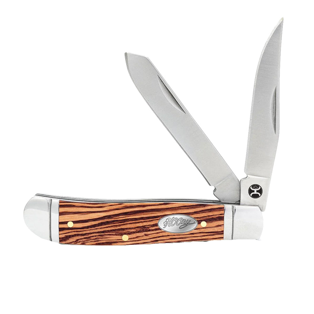 Hooey Knives Hooey Zebra Wood Trapper