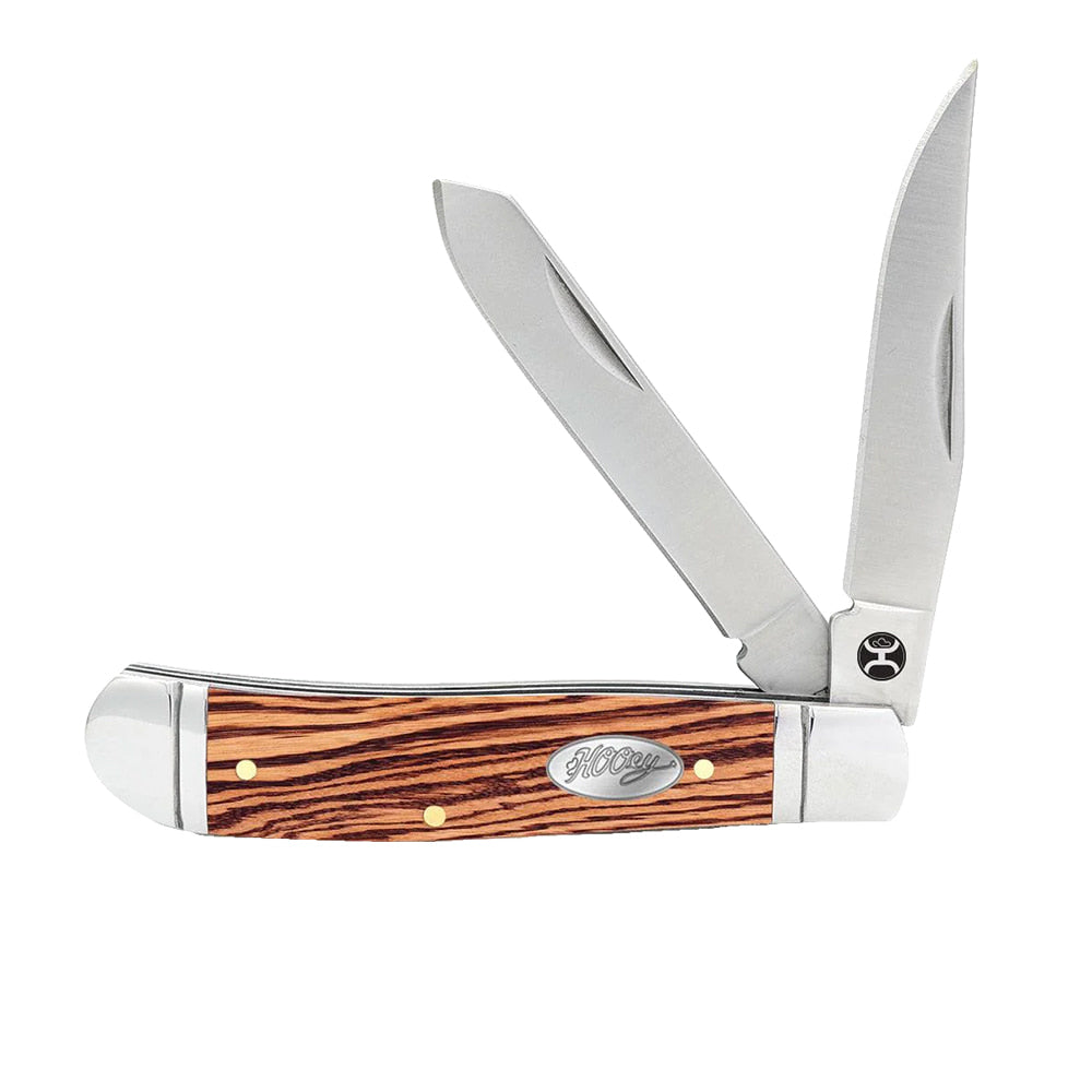 Hooey Knives Hooey Zebra Wood Trapper Knife