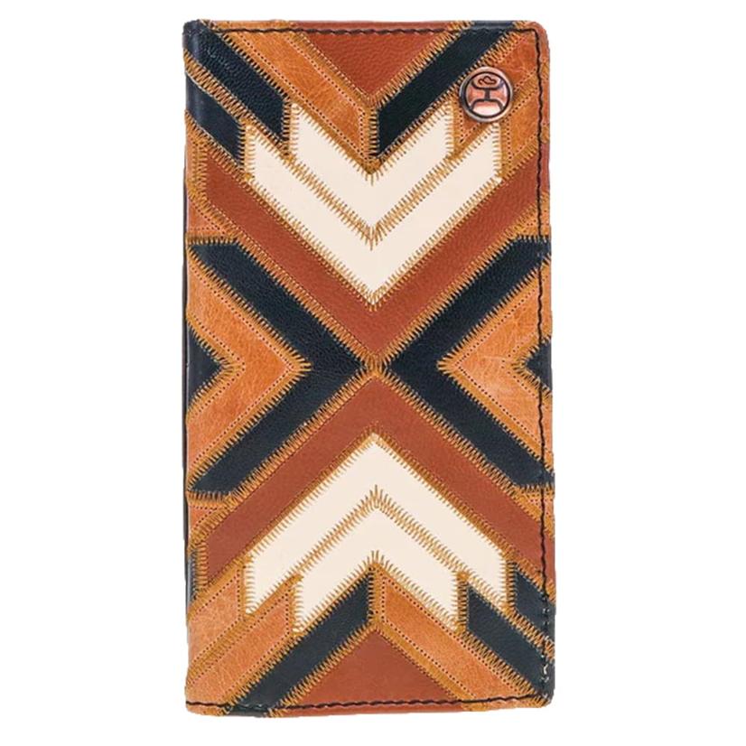 Hooey Other Multi / OSFA Hooey Patchwork Leather Rodeo Men's Wallet with Hooey Logo Rivet