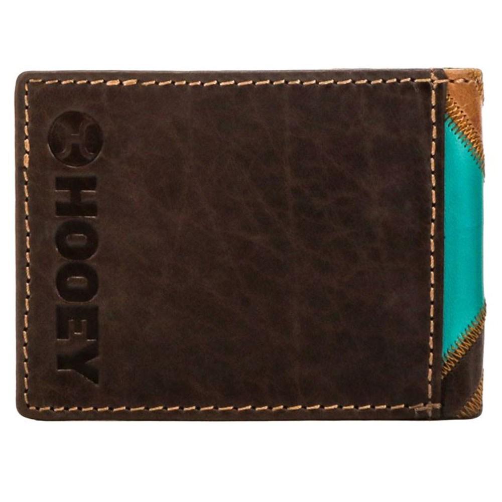 Hooey Other OSFA / MULTI Hooey Patchwork Front Pocket Bifold Men's Wallet with Turquoise Accents