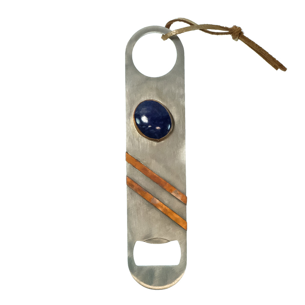 Horse Money Turquoise Co Other Horse Money Turquoise Co Silver and Copper with Lapis Bottle Opener
