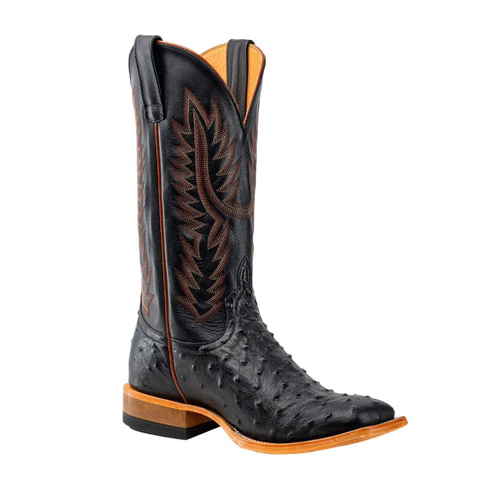 Horsepower Footwear BLACK OSTRICH PRINT