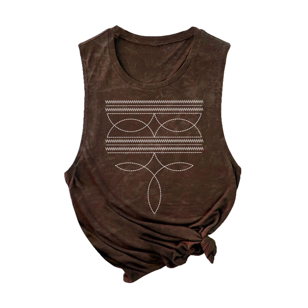 Hrt and Luv Apparel Hrt and Luv Cowboy Boots Stitched Mineral Graphic Tank