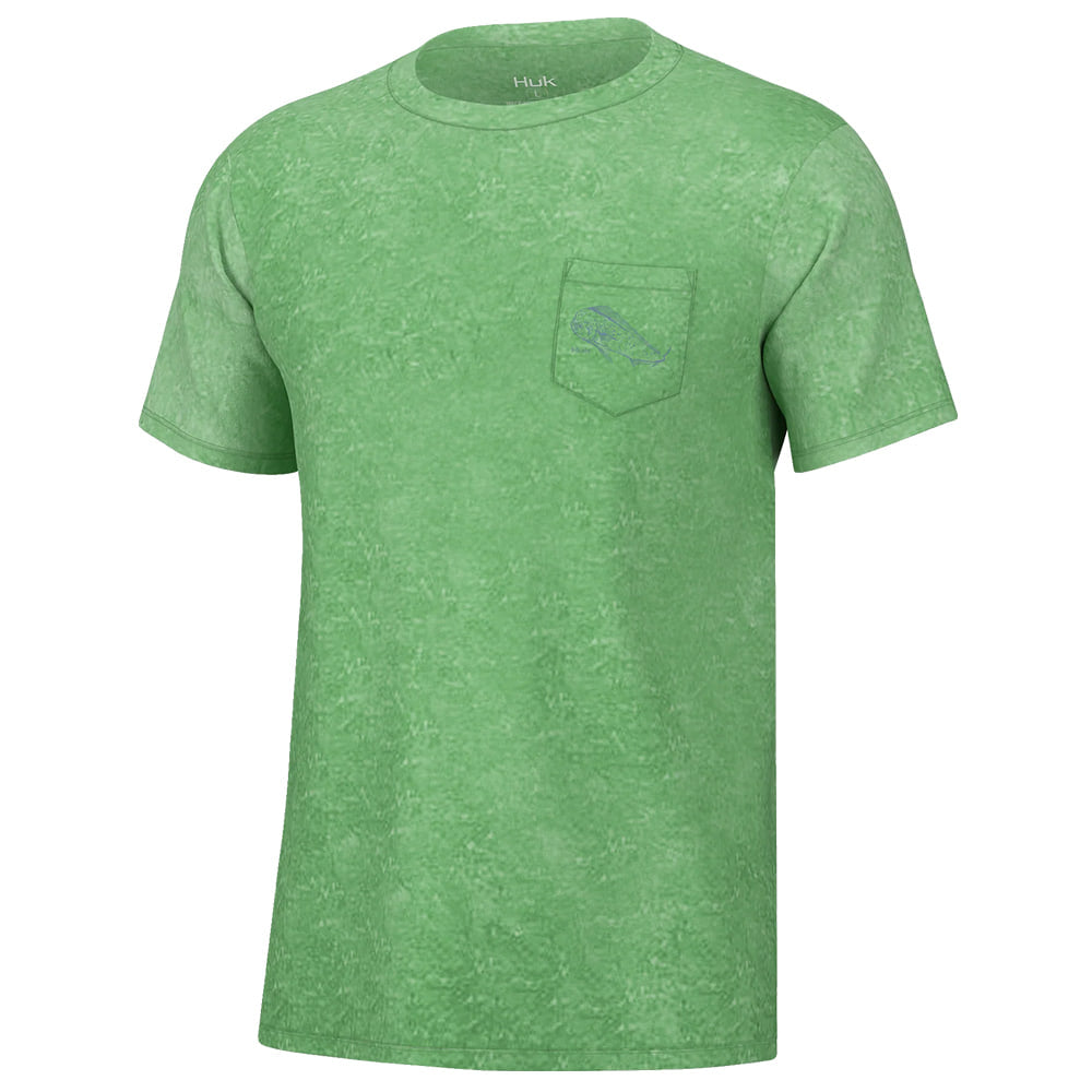 Huk Apparel Huk KC Mineral Wash Pocket Patina Green Men's Tee