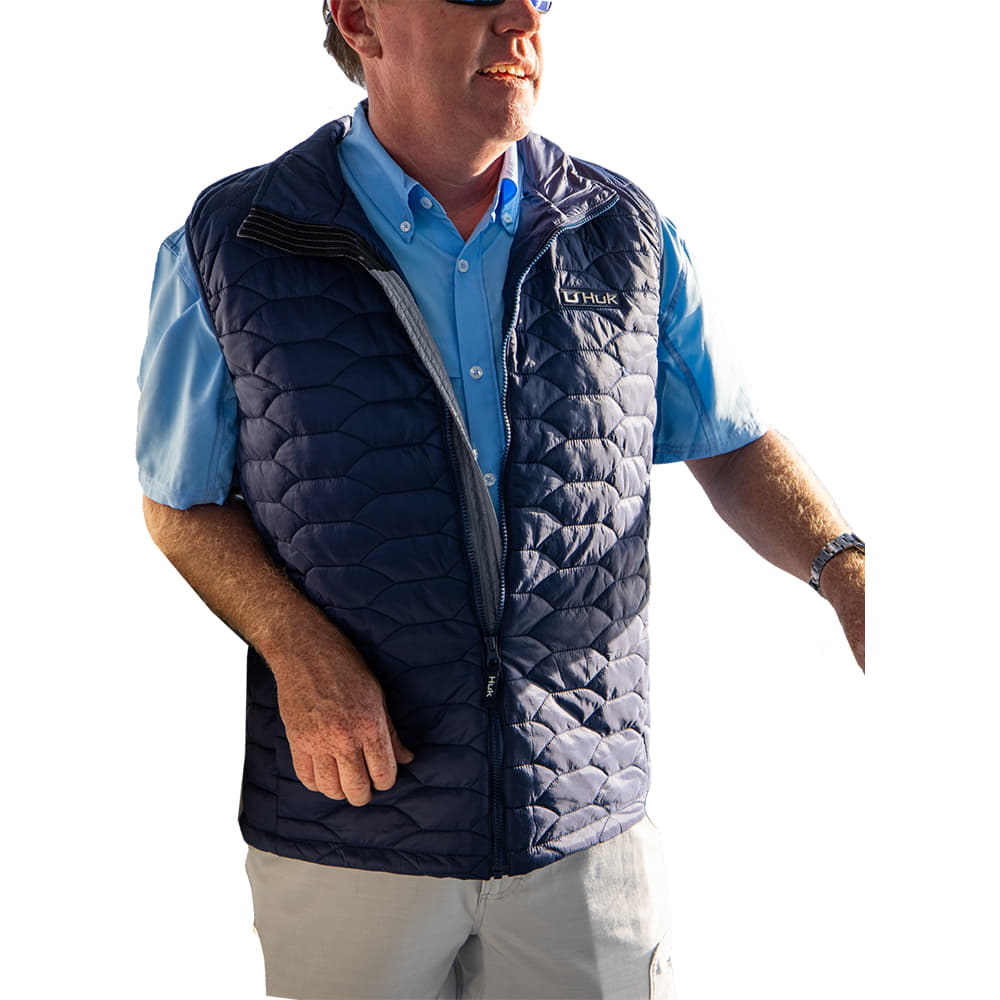 Huk Apparel Huk Naval Academy Zip Front Scale Men's Vest