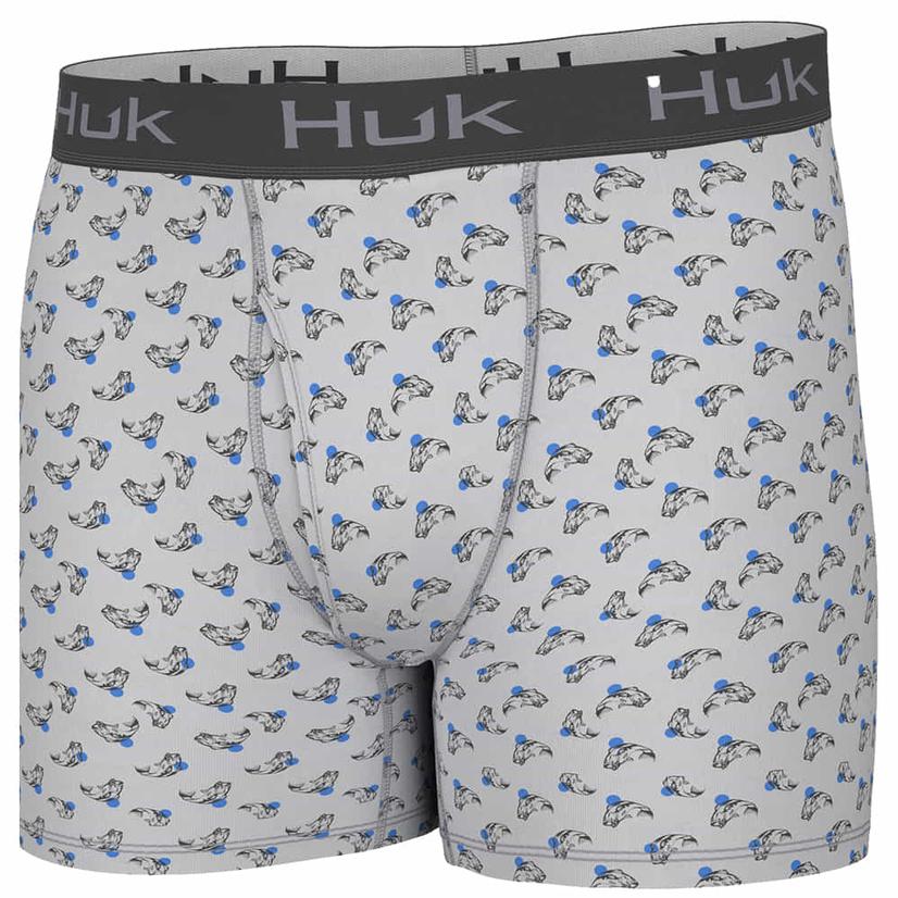 Huk Apparel Huk Polka Fish Harbor Mist Men's Boxer Brief
