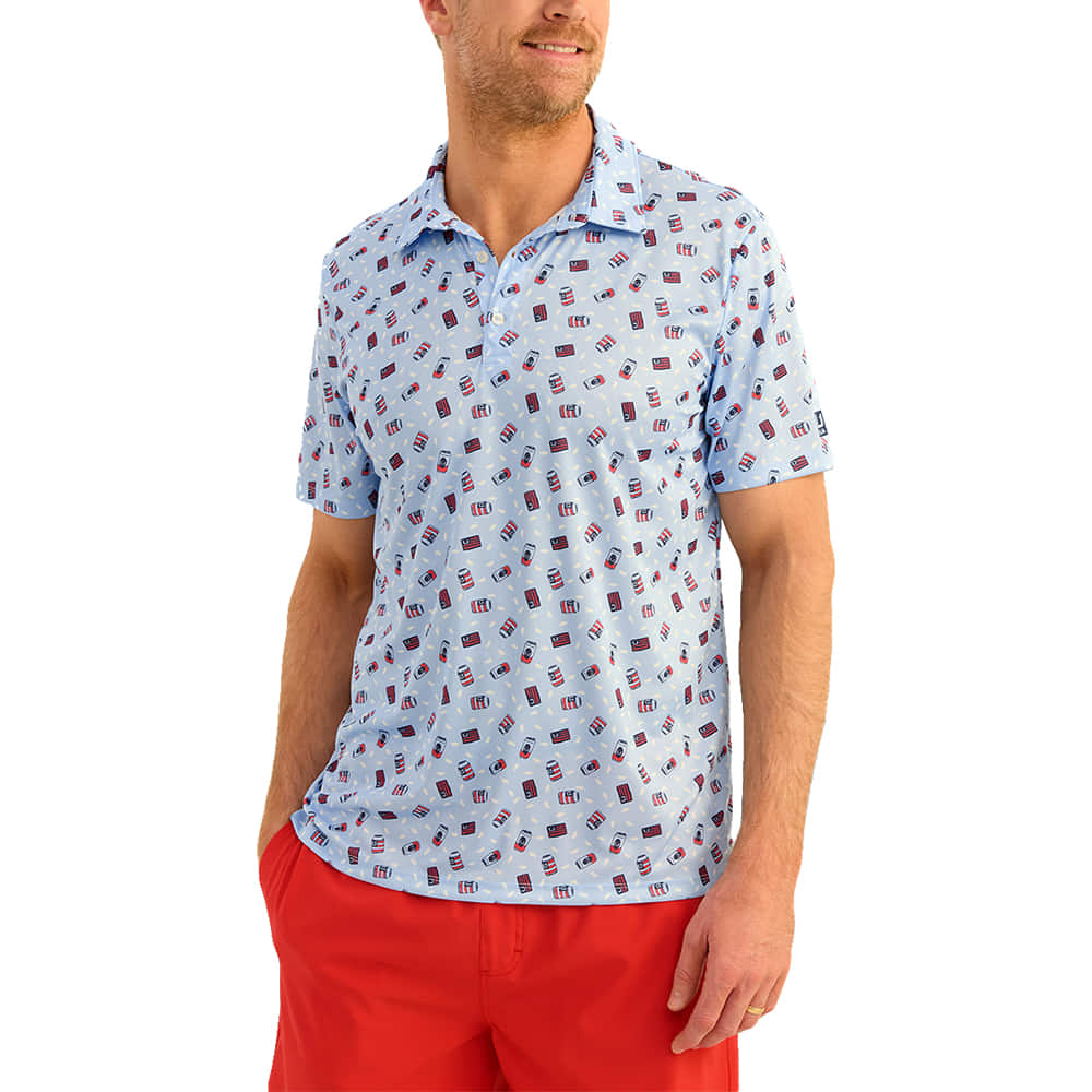 Huk Apparel Huk Pursuit Men's Short Sleeve Printed Windsurfer Polo