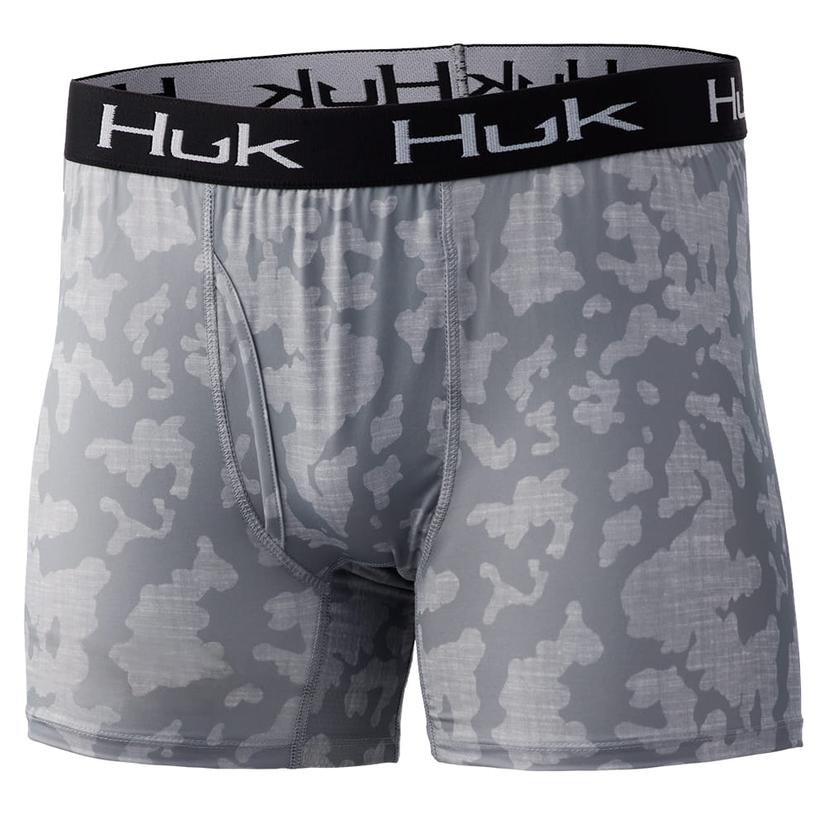 Huk Apparel Overcast Grey / 3XL Huk Overcast Grey Running Lakes Men's Boxer Briefs - 3XL