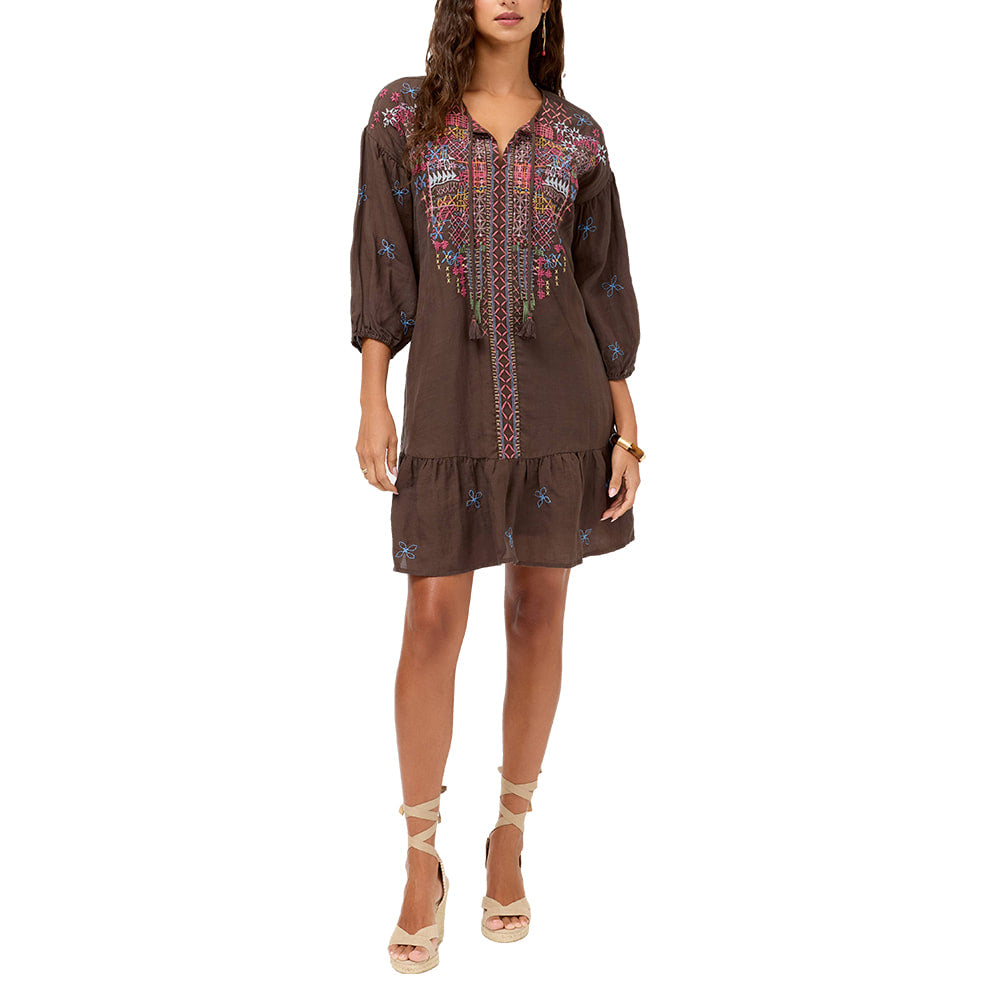 Johnny Was Apparel Bishop Sleeve Flounce DressRyan