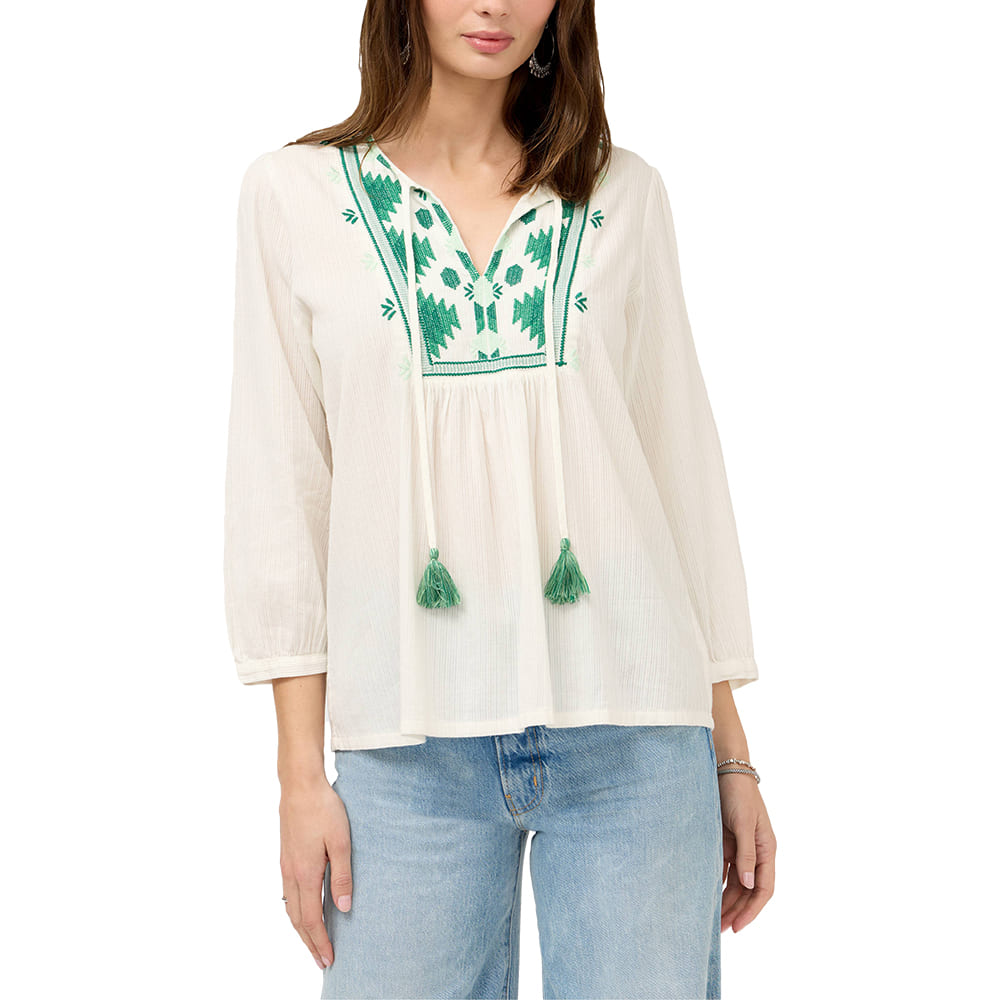 Johnny Was Apparel Johnny Was Women's White Prairie Blouse