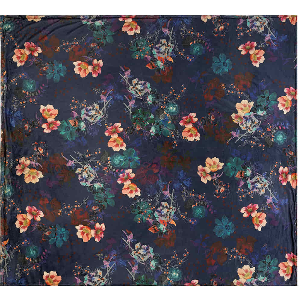 Johnny Was Home Decor Navy / 75"x68" Johnny Was Navy Roman Paisley Cozy Blanket