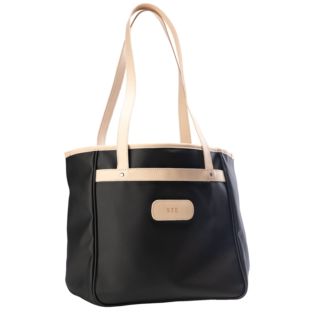 Jon Hart Other Black Jon Hart Amelia Black Coated Canvas Tote Bag