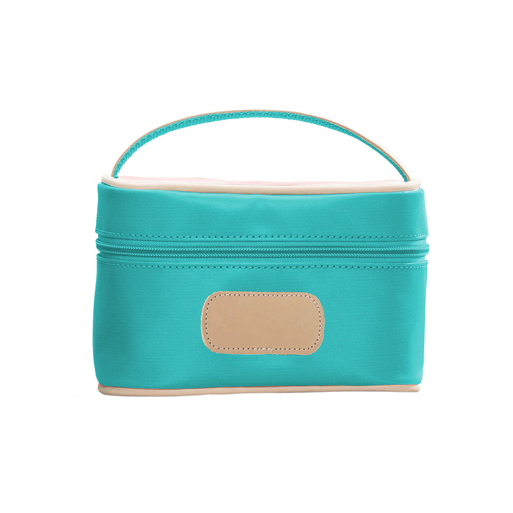 Jon Hart Other Jon Hart Mini Teal Coated Canvas Makeup Case
