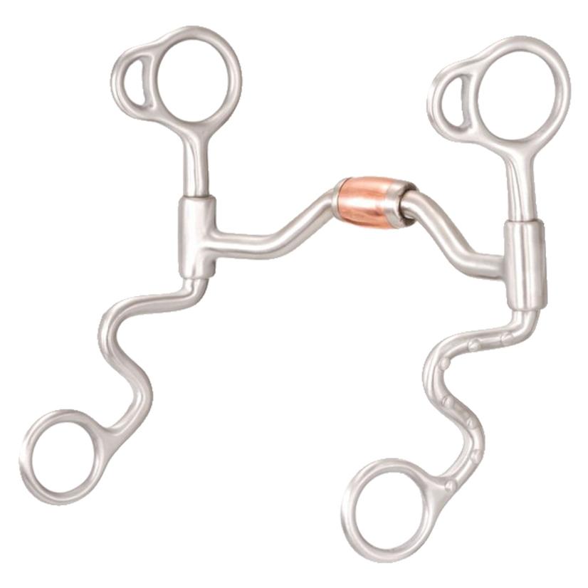 JTI Tack 5" / Stainless Steel Kelly Silver Star Stainless Steel Copper Roller Gag Mouth Bit