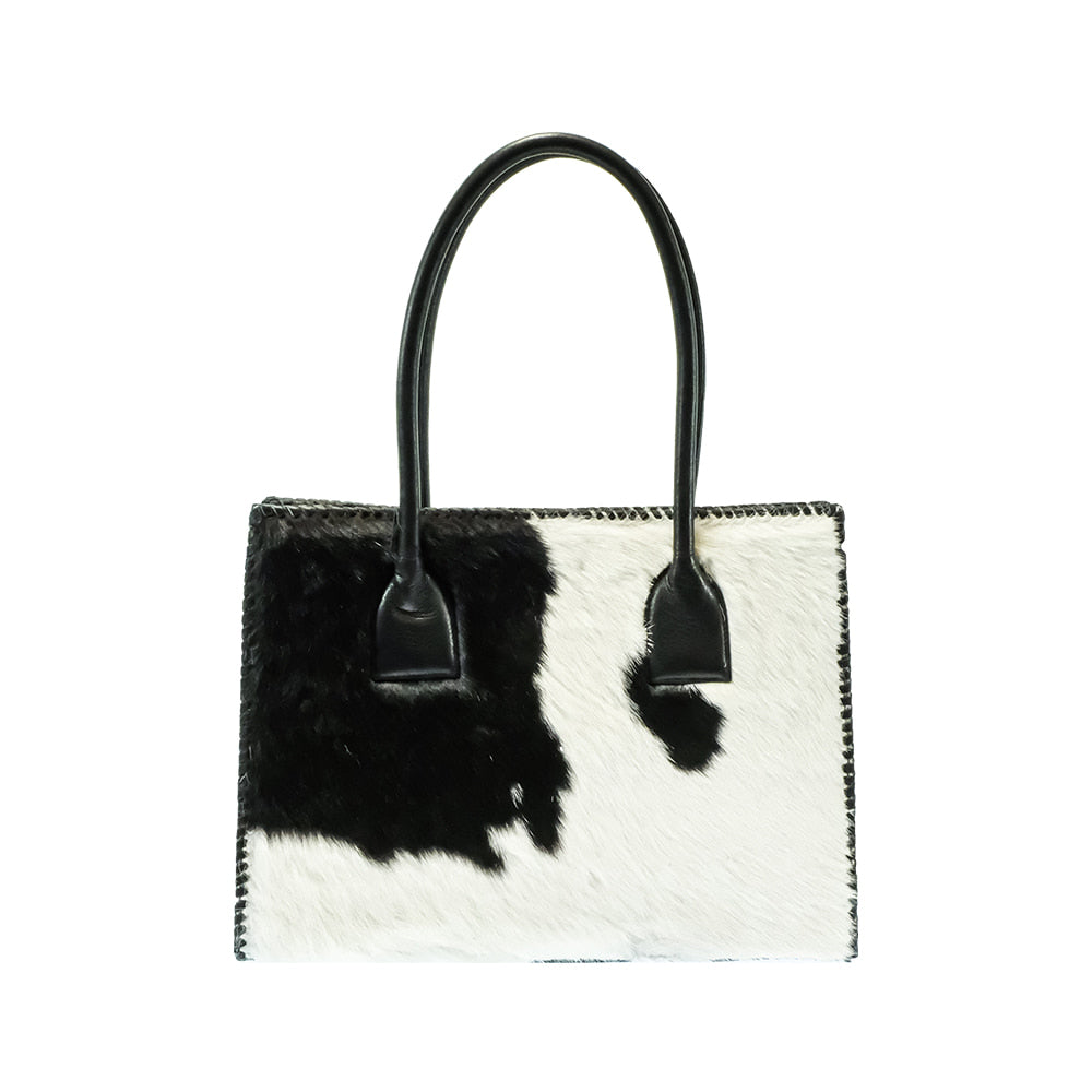 Juan Antonio Other Black Juan Antonio Black Croco with Black and White Hair Handbag